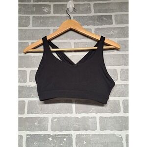 Athleta Womens Racerback Stretch Sport Bra Black Yoga‎ Gym Training Size XS